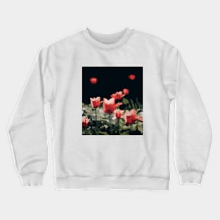 Red roses in pixel art style Crewneck Sweatshirt